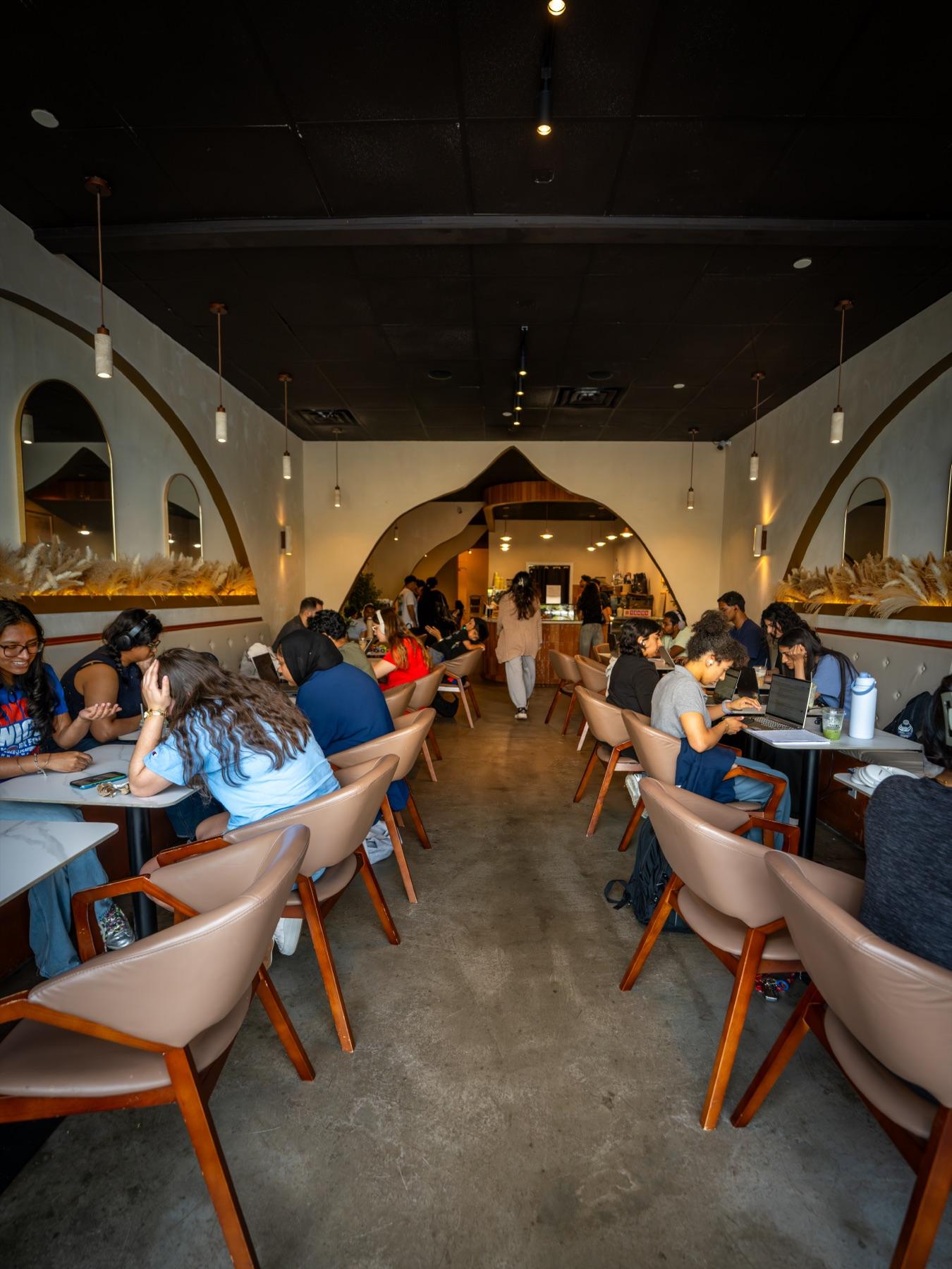 Inside Safwa Specialty Cafe in Somerset, New Jersey